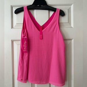 NWT Lilly Pulitzer florin top aura pink size Small
